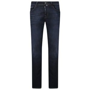 Jacob Cohen Dark Indigo Straight Fit Jeans With Curved Stitch Detail - NWT
